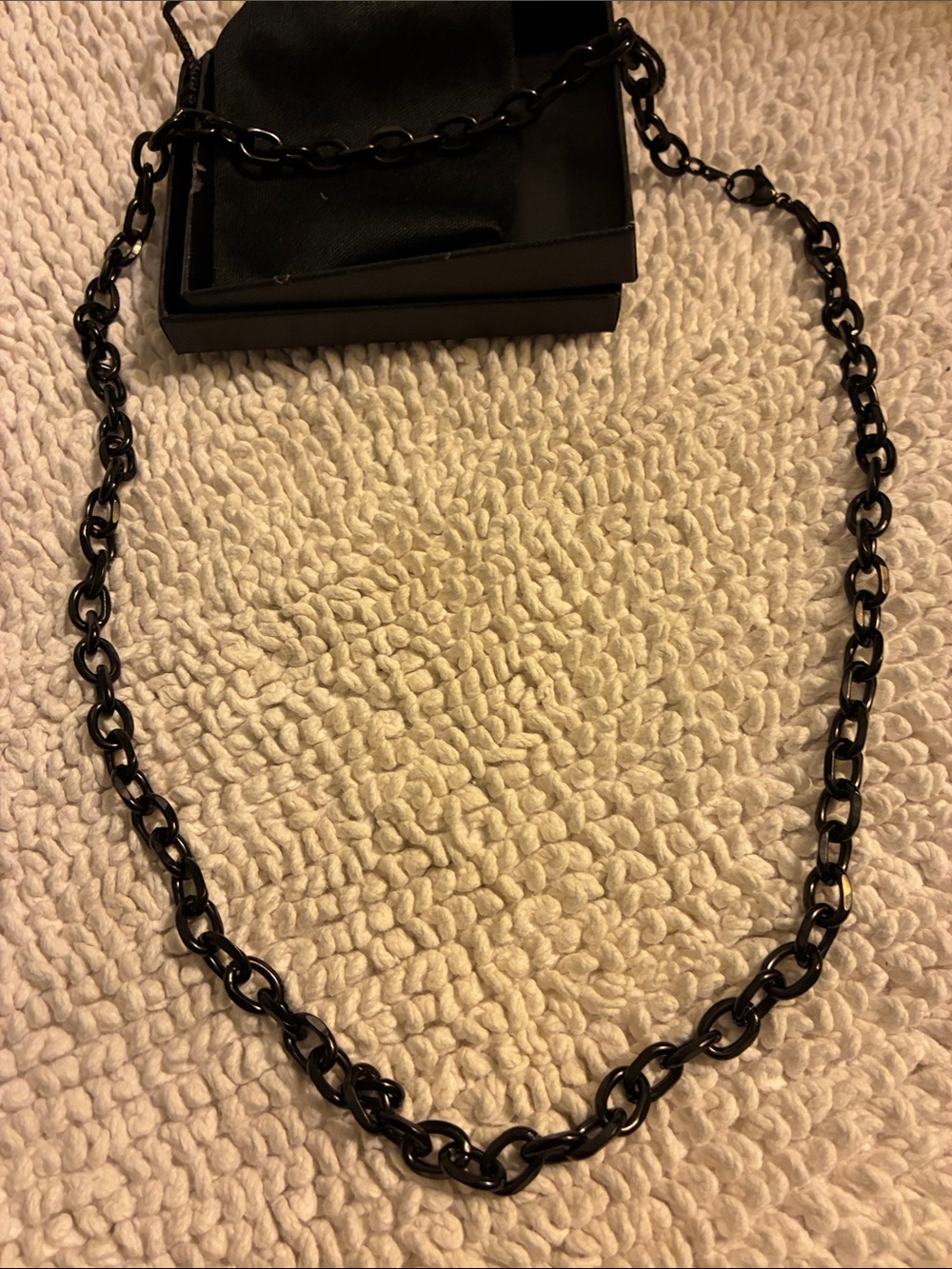 Men’s Black Chain Link Necklace- 26 Inches Long- NWOT